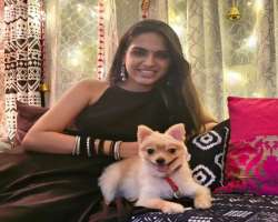 Vaidehii has adopted a cute puppy in her home.